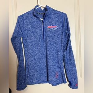 Nike Women's Heathered Blue DriFit Buffalo Bills Quarter Zip